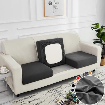 Solid Color Elastic Sofa Cushion Cover For Living Room Pets Furniture Protector Armchair Stretch Washable Removable Slipcover