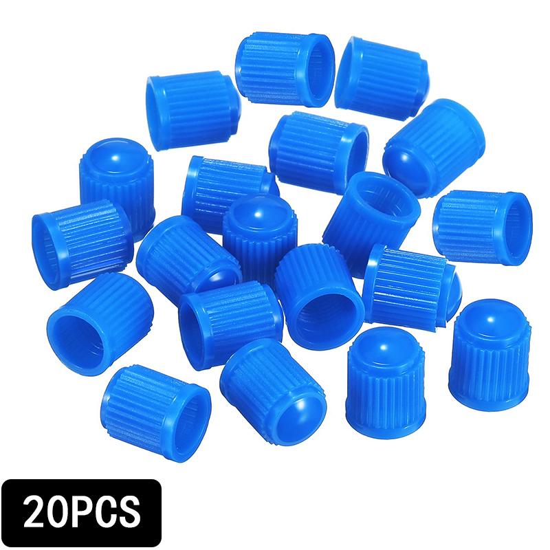 20PCS Motorcycles Tire Valve Plastic Black Car Bike Tyre Valve Caps with O Rubber Ring Covers Dome Shape Dust Valve Moto Parts