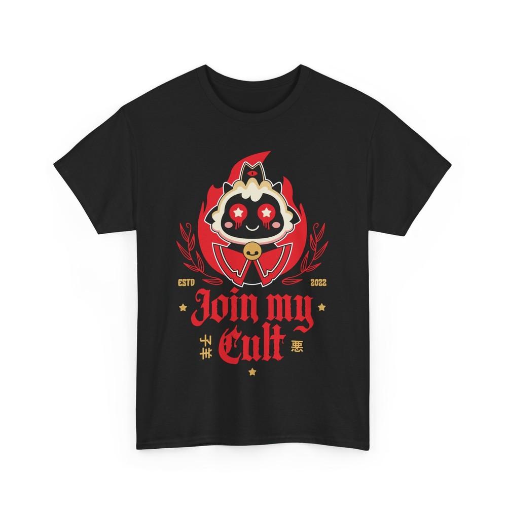 Join My Cult Emblem Unisex T-Shirt. The Cult of the Lamb Video Game. Kawaii.