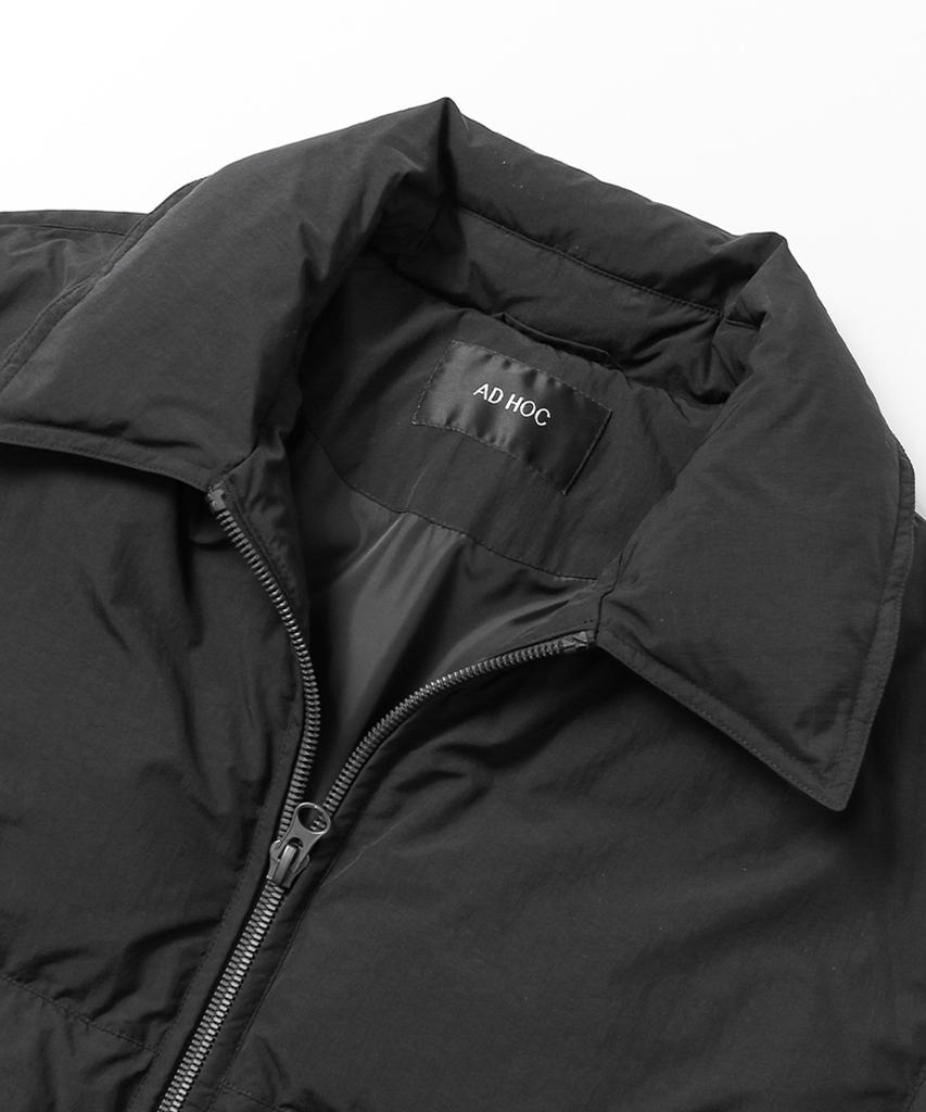 Adhoc Men'S Collared Simple Short Puffer Jacket (Black) (Hbbdo01)