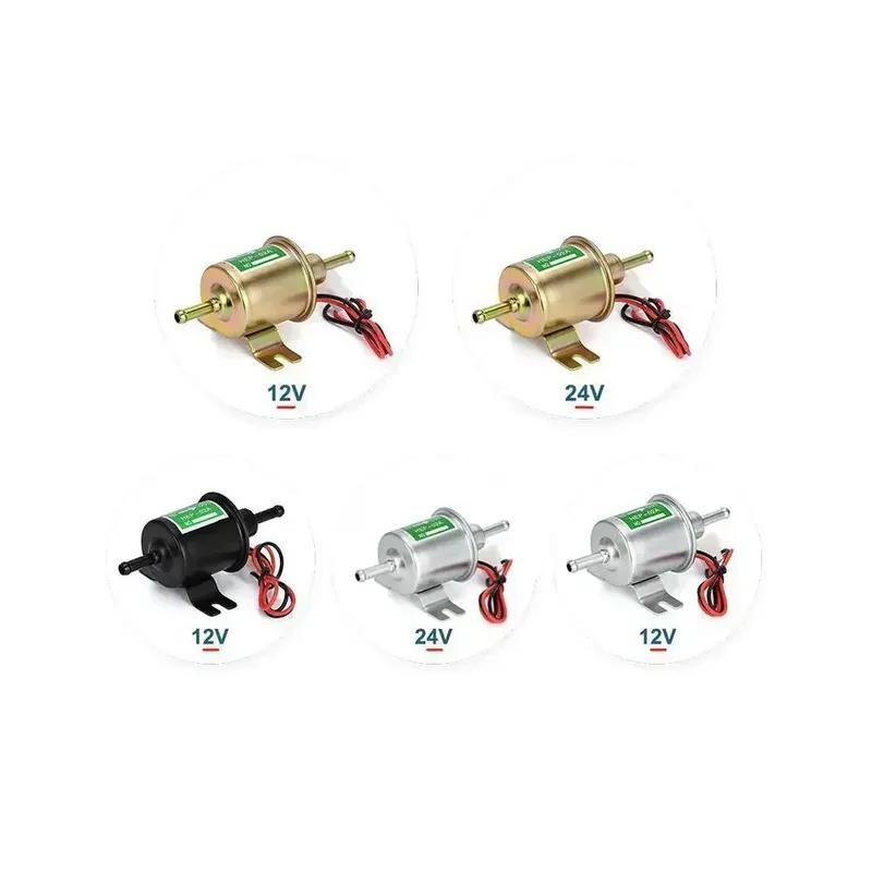 12V/24V Electric Fuel Pump: Low Voltage Universal Diesel/Gasoline HEP-02A for Car & Motorcycle Modification Fuel Transfer Pump