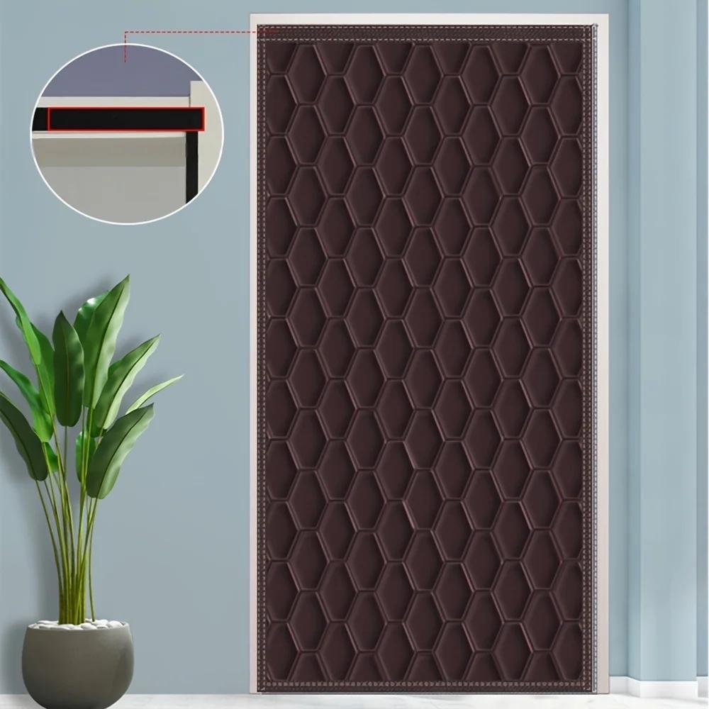 

Зимние шторы для входной двери дома звуконепроницаемы и холодостойки, обеспечивают конфиденциальность и теплоизоляцию для семей. 110*200cm кофейный