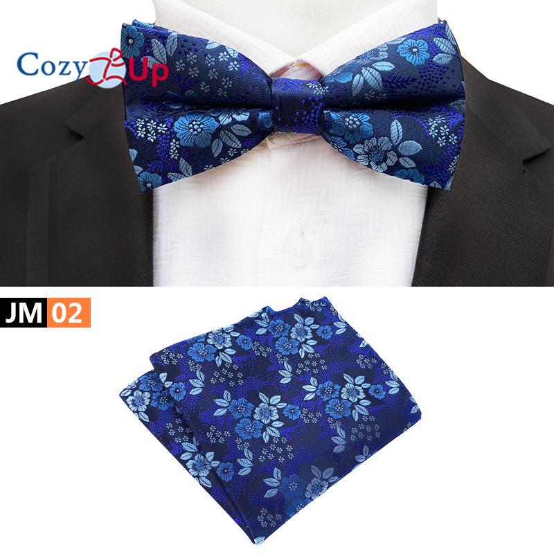 İki Parça Takım Paisley Papyon ve Cep Mendilleri