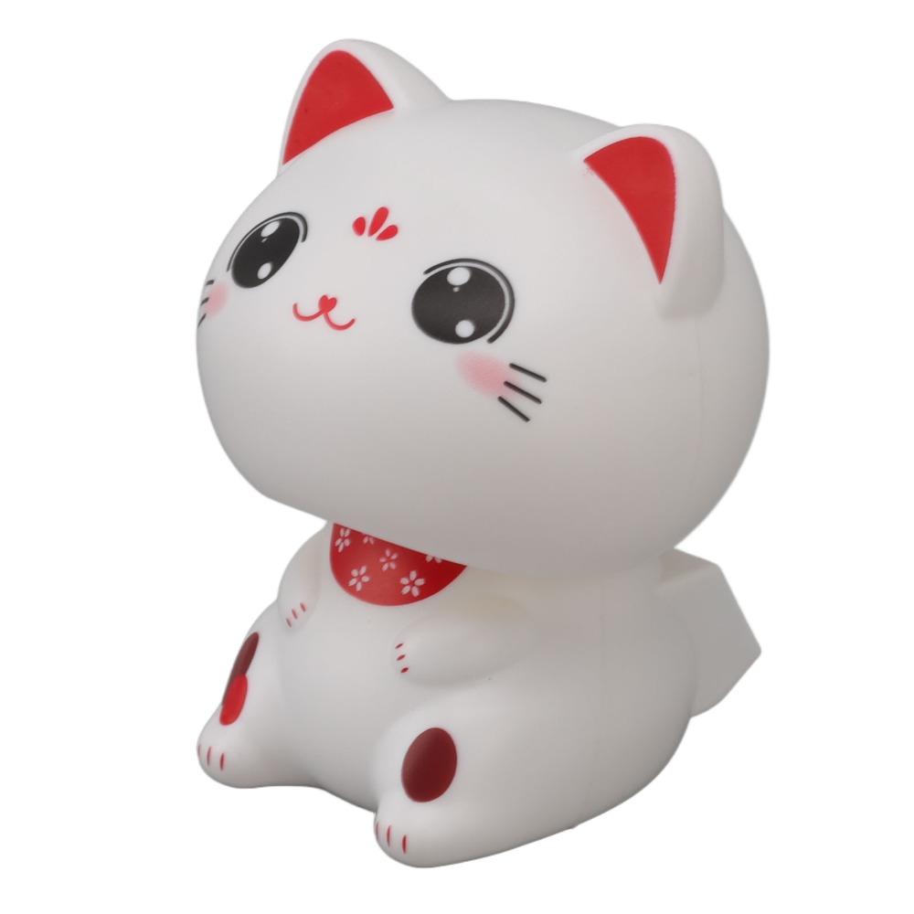 2.36*2.17*2.68 in Lucky Cat Figurine Plastic Traditional Fortune Cat Office Desk