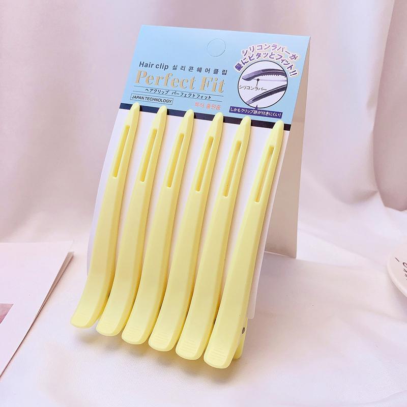 6Pcs Barbershop Accessories Long-Mouthed Duckbill Clip Hair Stylist For Hairdressing Barber Shop Styling Tool Care Beauty Health