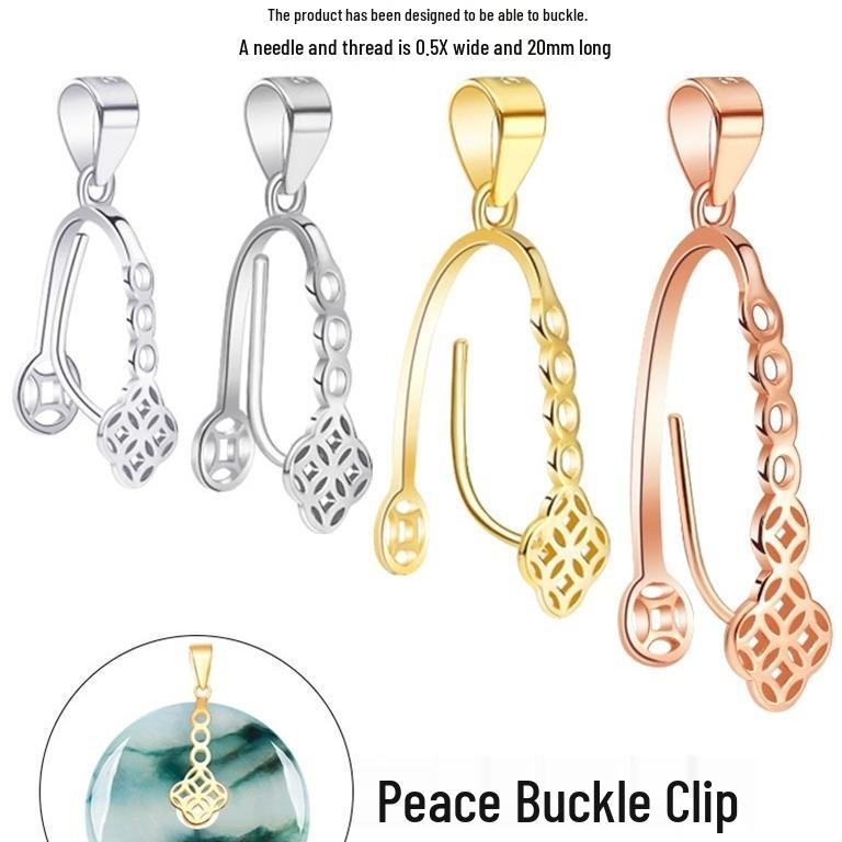 

Популярный нефритовый кулон «Пряжка мира»: Аксессуар для ожерелья из стерлингового серебра для DIY с клипсой в виде семечка дыни Gold Medium Radius 8-12mm