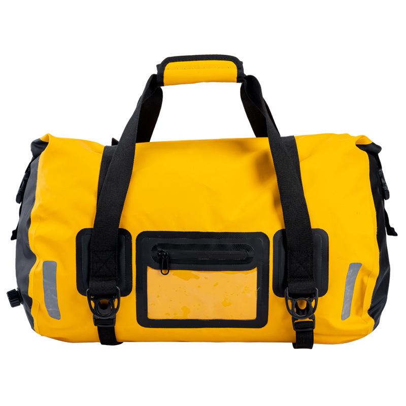 

Водонепроницаемая сумка Napok, модифицированная ПВХ, желтая ночная светоотражающая горизонтальная сумка, сумка для рюкзака для верховой езды, водонепроницаемая сумка для мотоциклетного хвоста 40L 50 x 30 x 32 жёлтый