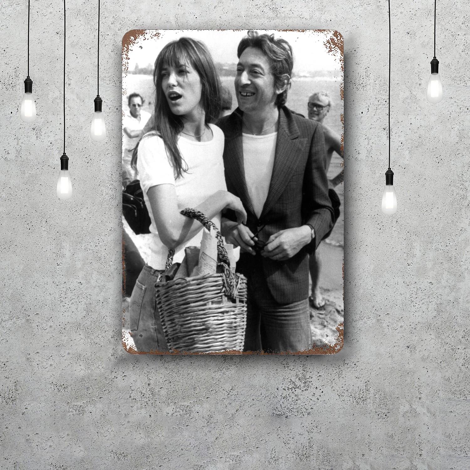 

Serge Gainsbourg Funny Bar Metal Sign Retro Plaque Vintage Sign Alcohol Drinker Pub Club Man Cave Kitchen Wall Decoration 20x30cm（7.8x11.8inch）
