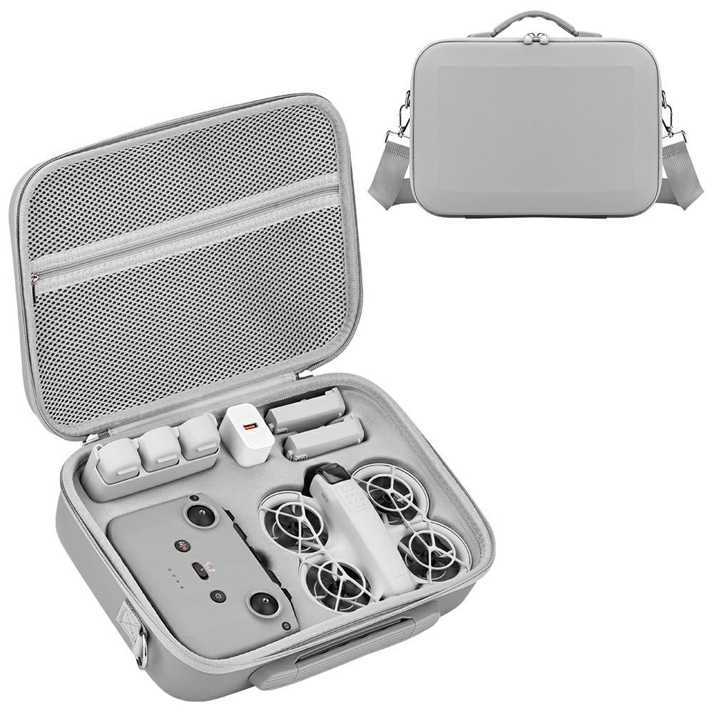 

Для дрона DJI Neo Портативний чохол Шкіра PU + Лайкра Сумка для зберігання з плечовим ременем Grey
