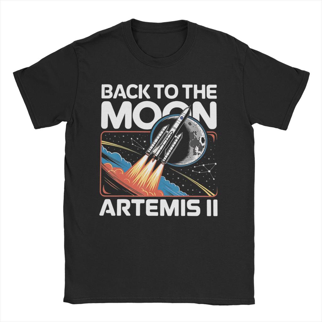 Artemis II Moon Mission Unisex WoUnisex T Shirts Novelty Tee Shirt Short Sleeve O Neck TShirt Cotton Summer Clothing