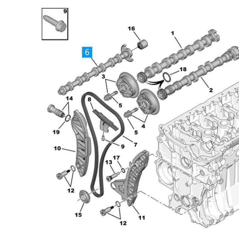 Engine Camshaft Eccentric Shaft Balancer Shaft 11377591483 V7591483 For DS3 DS4 DS5 Mini R55 R56 R57 R58 R60 R61