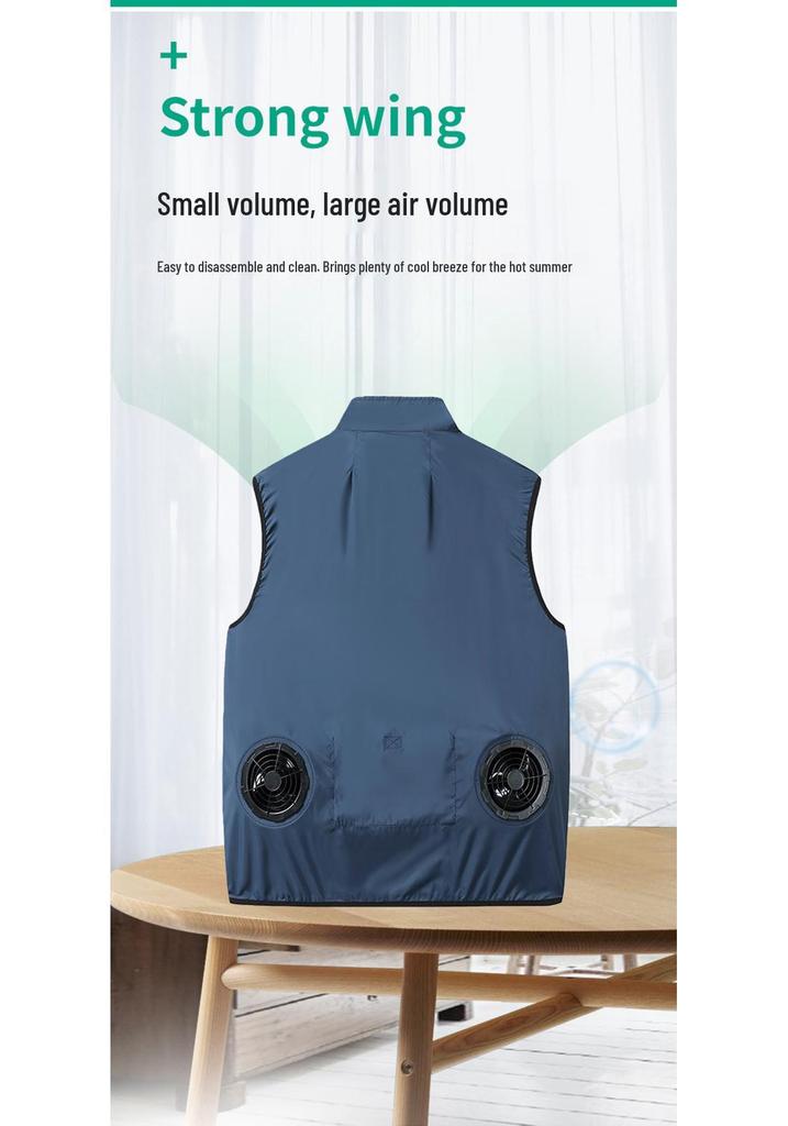Summer Cooling Air-Conditioned Vest with Fan for Outdoor Heatstroke Prevention
