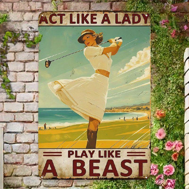 Vintage Metal Sign Funny Animal Bathroom Wall Decor Home Art Tin Plate