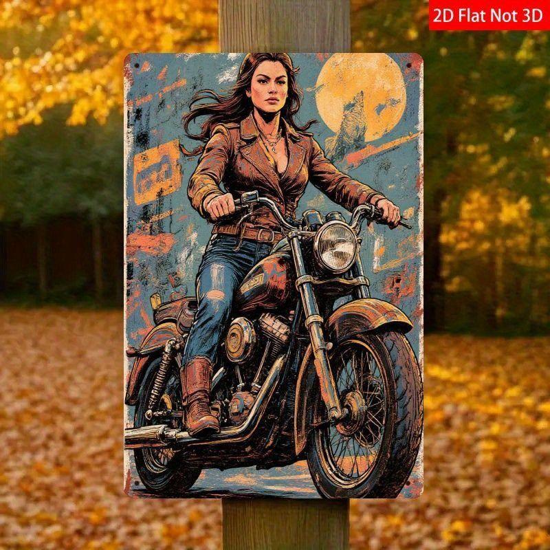 Retro Metal Tin Sign Car Engines & Characters Decor for Garage Man Cave 20x30 Cm