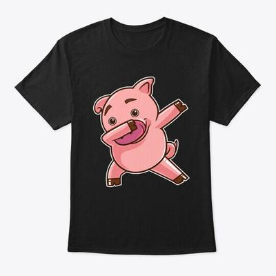 Dabbing Pig T-Shirt, hergestellt in den USA, Größen S bis 5XL