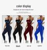Women's Color Block Backless Slim Fit Bodysuit for Yoga Fitness