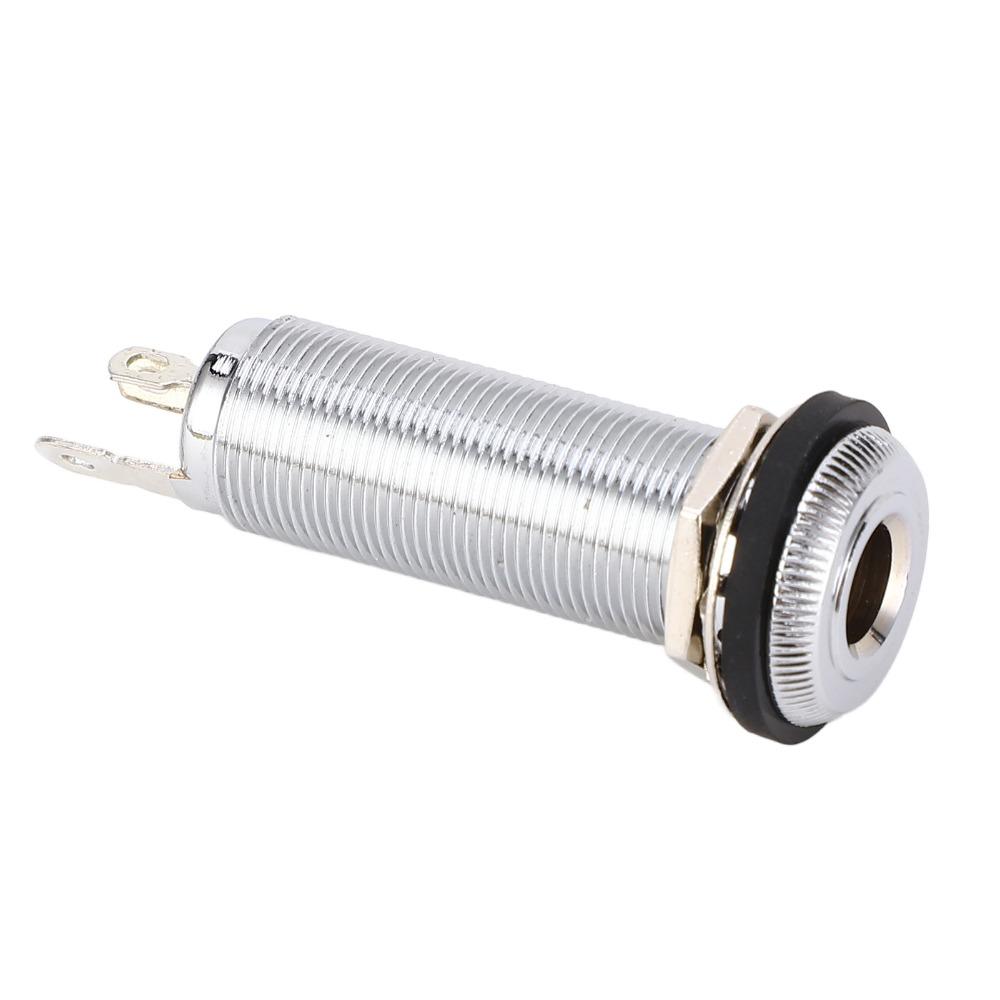 2PCS Metal Guitar Bass Jack 6.35mm Input Output Jack Electric Guitar Parts For Electric Guitar