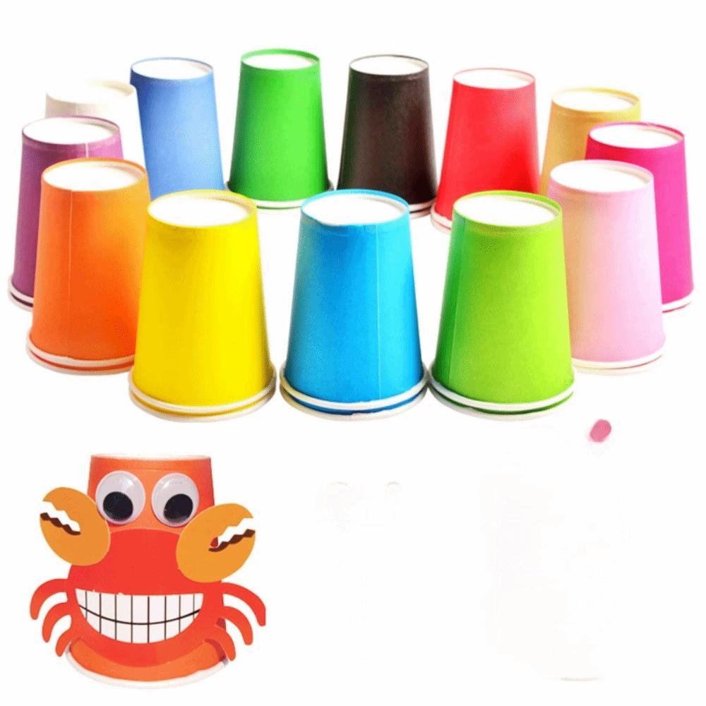 Materials Decomposable Paper Picnic Wedding Pure Color Disposable Cup Plate Tableware Decoration