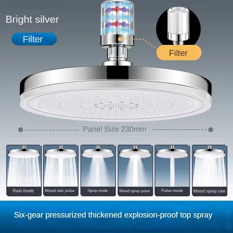 Cap de duș reglabil cu șase viteze Cap de duș de înaltă presiune Seturi de capete de duș Accesorii pentru baie