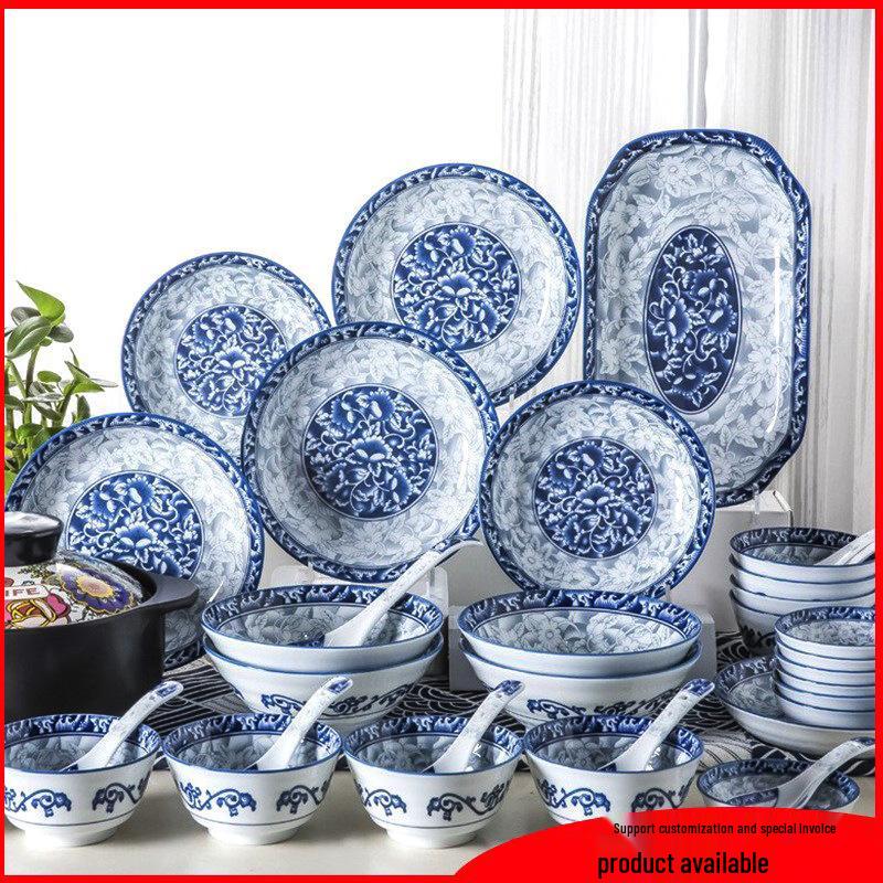 Min Nai Underglaze Blue and White Porcelain Tableware