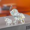 Funny Crystal Elephant Statue Modern Desktop Crystal Ornaments Baby Elephant Ornaments  Office