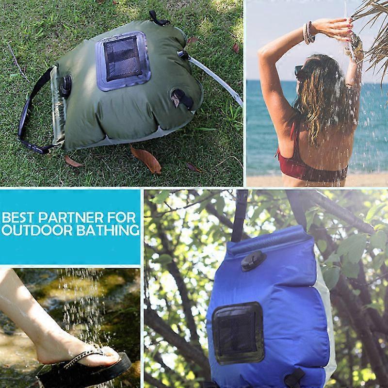 Solar Power Heating Shower Bag Bathing Portable for Outdoor Traveling Camping