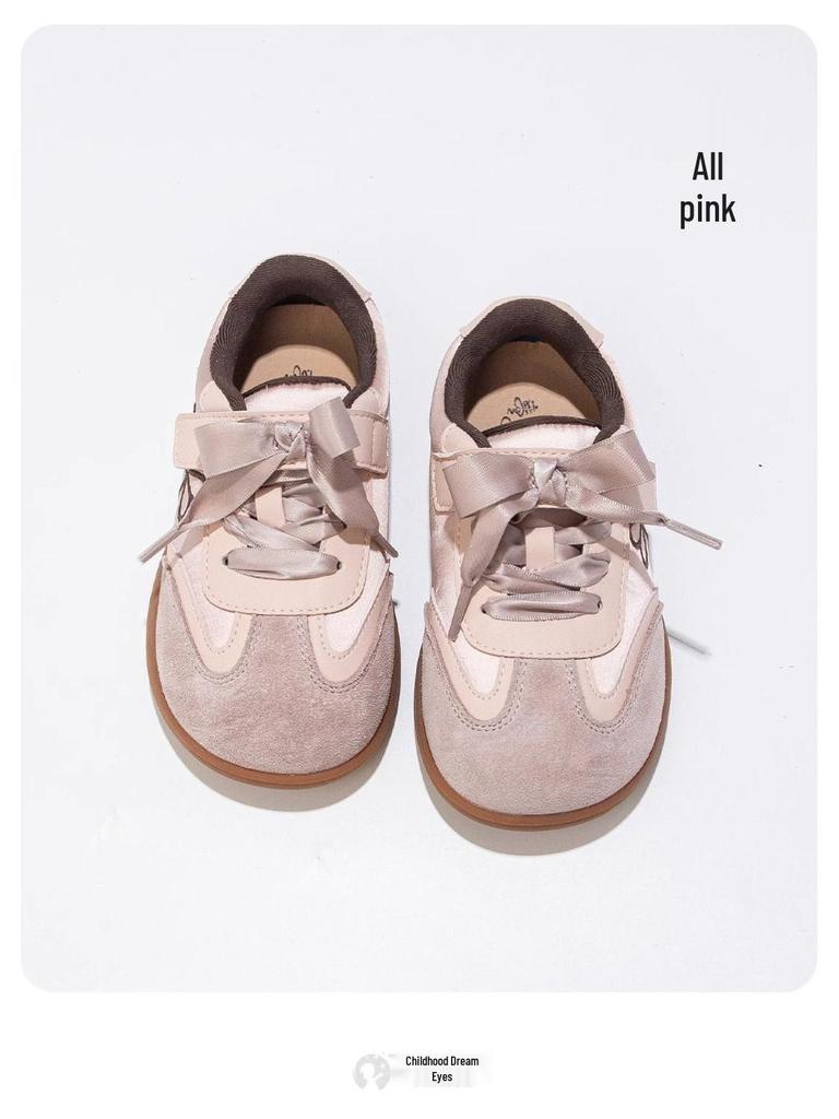 Girls' De Xun Autumn/Winter 2025 Lightweight Suede Sneakers - Big Girls' Casual Skate Shoes