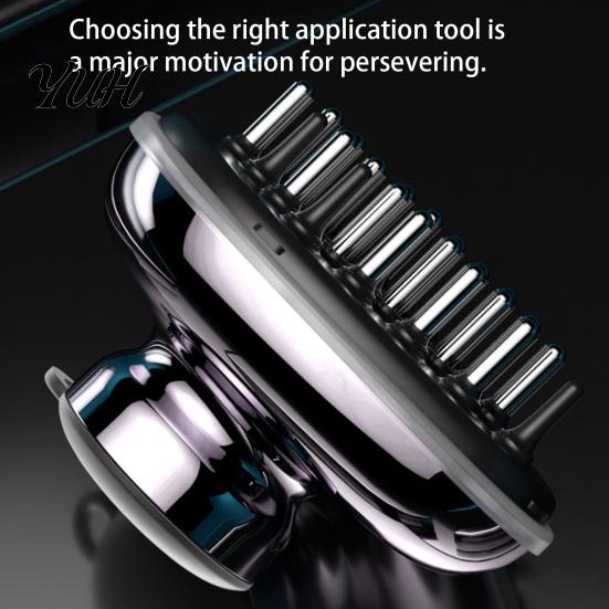 Scalp Treatment Brush Hair Oil Applicator Comb, Refillable Minoxidil & Roller Ball Massager, Dispenser for Men Women Comb