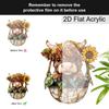 Acrylic Highland Cow with Sunflower Suncatcher Stained Glass Effect Window Hanging Ornament Farm Animal Lover Gifts
