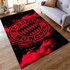 Roter und Schwarzer FC Bayern München Logo Teppich für Sportfans Dekoration Geeignet zur Verwendung als Anti-Rutsch für Wohnzimmer Schlafzimmer Sofas