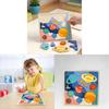Wooden Baby Early Education Pasting Book With Planet Themes For Toddler Learning Toys