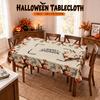 Halloween Tischdecke 152cm Breite Rechteckig, Gruseliger Geisterkürbis Ast Druck für Halloween Dinner Party Dekoration