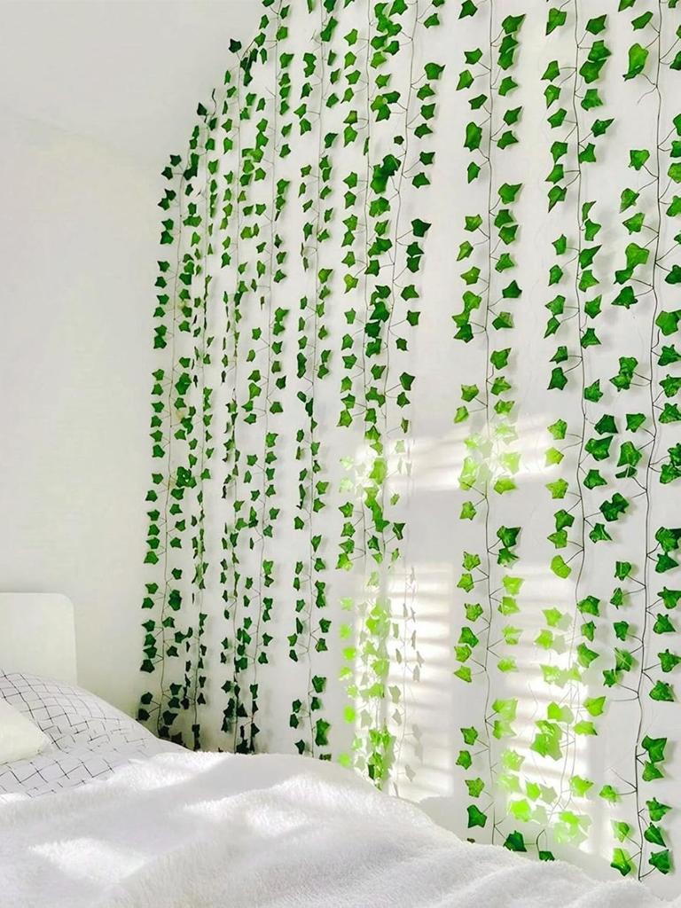 1-100m Artificial Ivy Leaves Garland Hanging Vines Fake Plants Outdoor Greenery Wall Decor Festival Garden Home Party Decor
