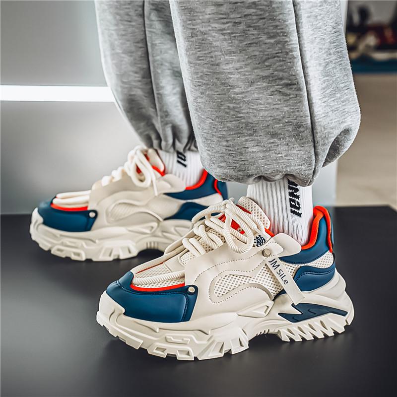Men's shoes summer breathable 2025 new high-end casual dad men's height increase Xiaobai casual sports trendy shoes