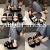 Thick-soled wool slippers women's autumn and winter wear gentle wool shoes one-word drag design sense fashionable and comfortable plush drag
