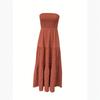 Women's Casual Fashion High-waisted V-neck A-line Dress With Ruffle Sleeves Ruffle Sleeves