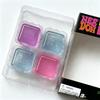 Needoh Nice Ice Mini Paquete de 4 Cubo Juguete de Apretar Transparente Brillo Suave Squishy Alivio Presión Maltosa TPR No Tóxico Juguete Portátil Regalo