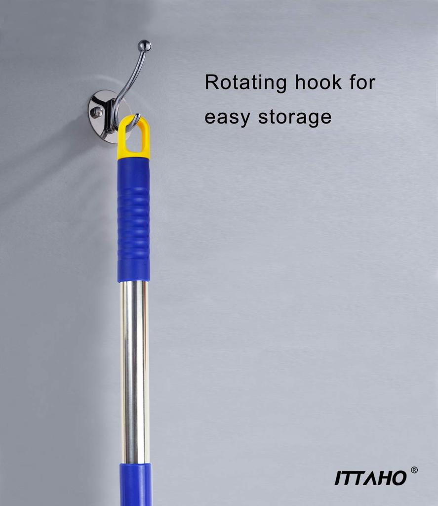 ITTAHO Window Window Microfiber Window Glass Water Cleaning Adjustable Extension Pole Condensation Glass Bathroom Window Cleaning Set Double-Sided
