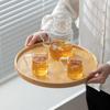 Wooden Wood Tray Round Tea Food Tray New Serving Tray  Breakfast Dinner