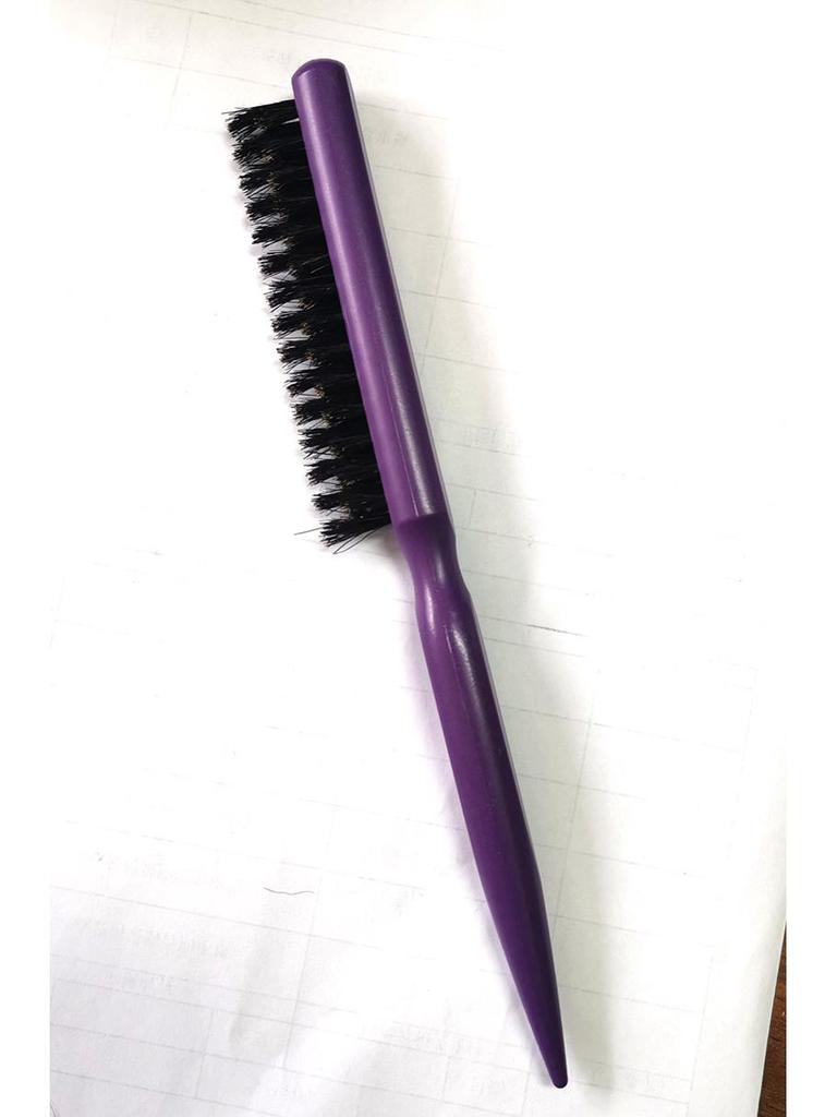 Cross-Border Triple Row Boar Bristle Styling and Teasing Comb with Pointed Tail