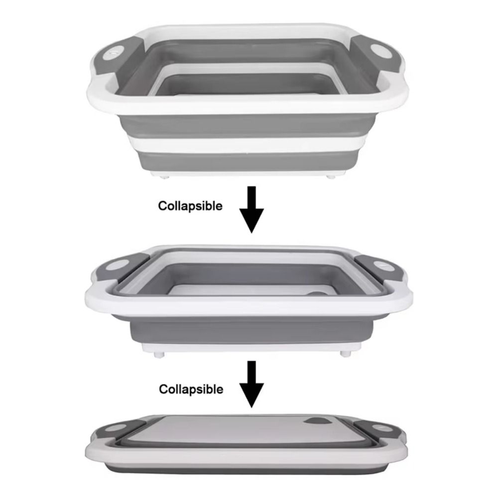 Space Saving Collapsible Sink Portable Folding Chopping Board Collapsible Cutting Board  Travel Use