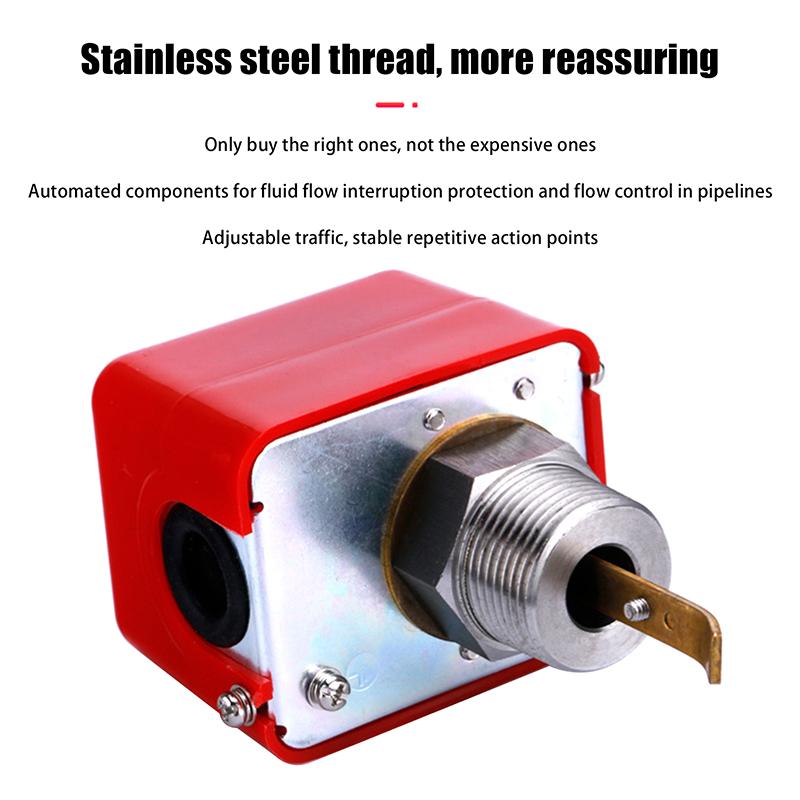 Red Stainless Steel Seal Flow Meter, Reliable Water Flow Sensor Switch Tool
