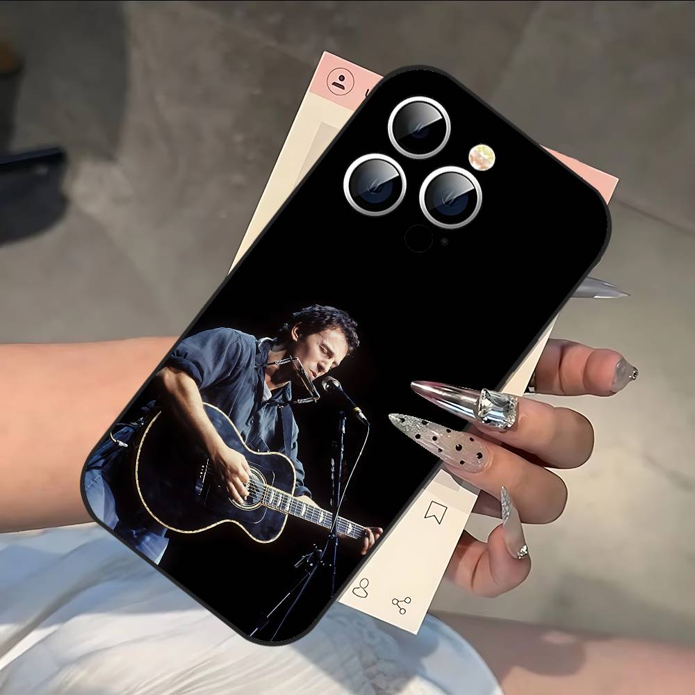 Guitarist R-Bruce Springsteen Phone Case Black Phone Case That Fits For IPhone 17,16,15,11,13,14 Pro Max,Plus,X,Xr,Xs Max,13Mini