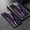 Lila Wellen Robuste Handyhülle Glas-Handyhülle für Samsung Galaxy S26 S25 S24 S23 S22 S21 FE Ultra Plus Herrenstil Business