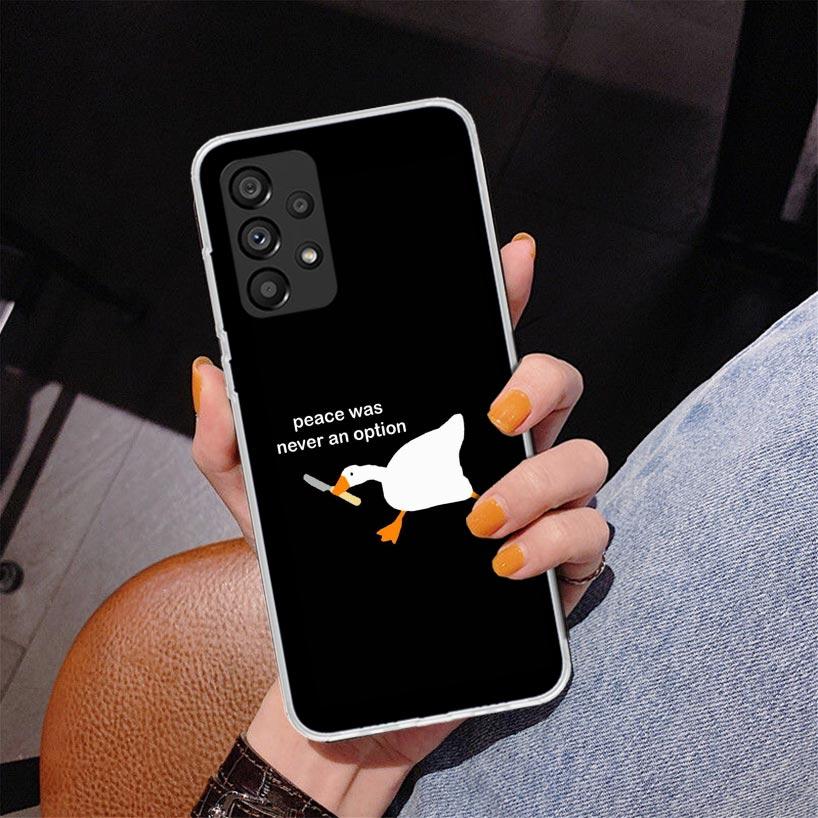 Cartoon Cute Goose Game Phnoe Case for Samsung Galaxy A17 A37 A57 A16 A26 A36 A56 A15 A14 A13 A55 A54 A53 A35 A34 A33 A25 A24 A2