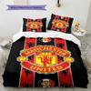 Man Utd Bedding Quilt Set Quilt Cover Pillowcase Home Decoration Birthday Gift (1 * duvet cover + 2 * pillowcase, without core)