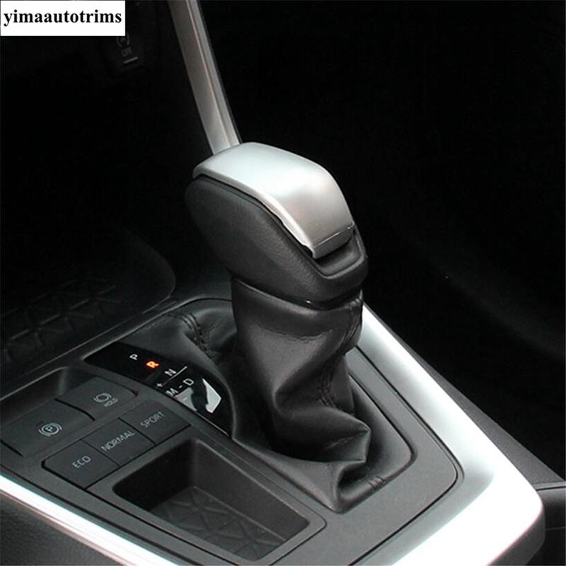 Car Gear Shift Knob Gear Head Cover Trim For Toyota RAV4      2024 RAV 4 XA50 Hybrid ABS Carbon Accessories