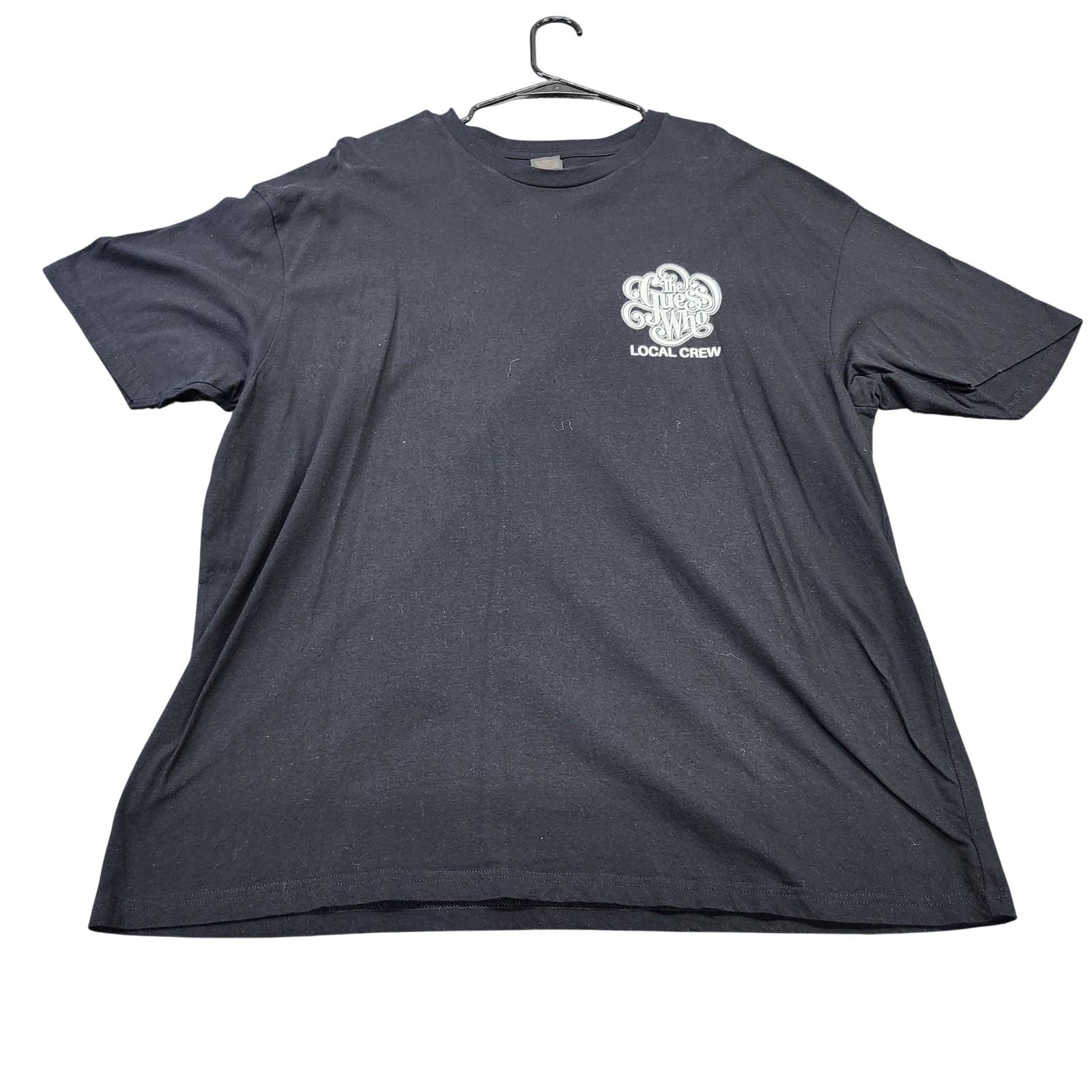 Azure Shirt Mens 2XL Black The Guess Who Local Crew Graphic Tee Band Music Unisex T-Shirt XXXXL