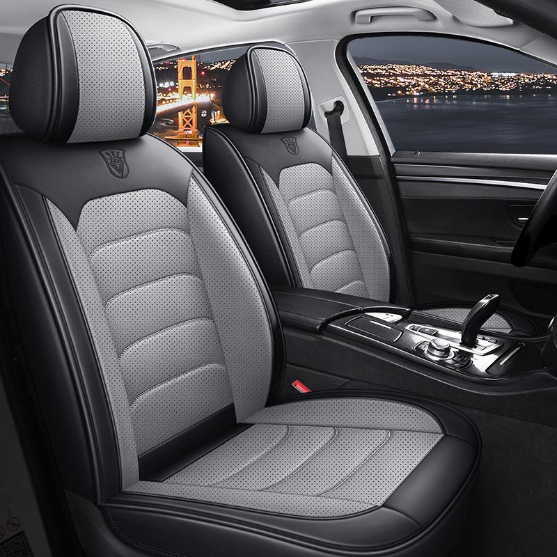 Nappa Leather Full Coverage Car Seat Cover - Five-Seat Cushion for All Seasons