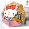 1pc Hello Kitty Automatic Opening/Closing Umbrella with Foldable Design, 8-Bone Iron Frame, Outdoor, Ideal Gift for Fans, Travelers, Everyday Use, Sui